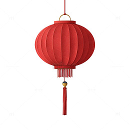 红色中国灯笼节日装饰元素
