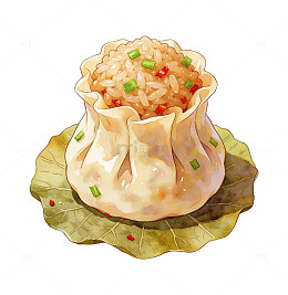 美食烧卖插画设计素材