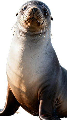 海狮抬头望向镜头图片