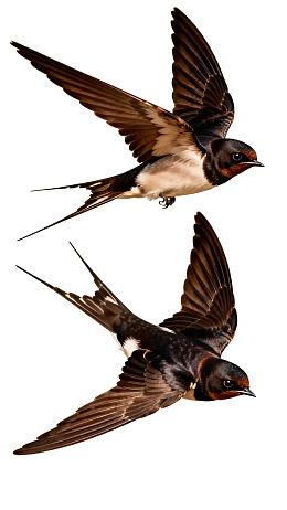 两只飞翔的燕子图片