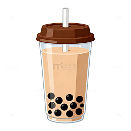 卡通奶茶饮料设计素材