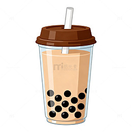 奶茶杯卡通矢量图素材