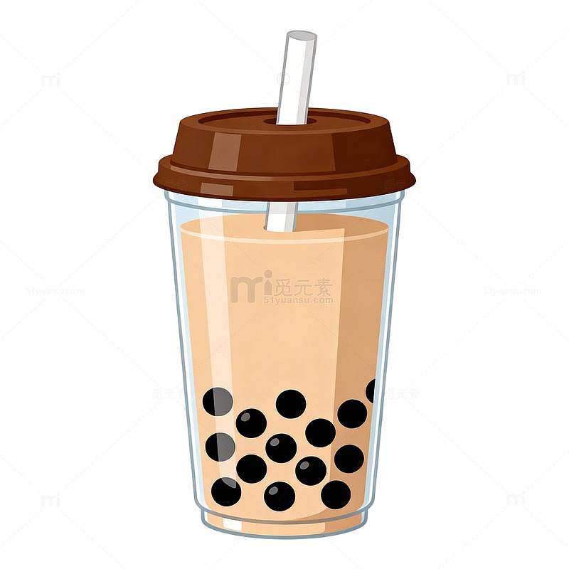 奶茶杯卡通矢量图素材