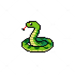 像素风蛇图标设计素材
