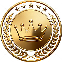 金色皇冠奖章图标设计