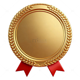 金色奖章荣誉徽章素材
