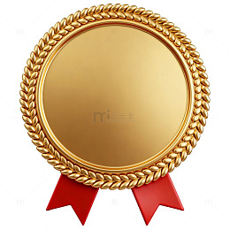 金色奖章荣誉徽章设计素材