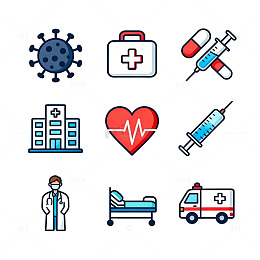 医疗主题图标设计元素