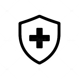 简约盾牌医疗图标矢量素材