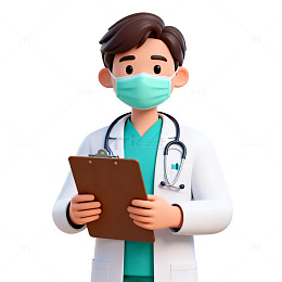 医生插画风格医疗人物设计素材