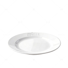 简约白色餐盘矢量图