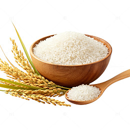 米粒飘香木碗勺稻穗