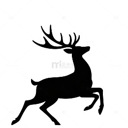 简约鹿剪影矢量图案