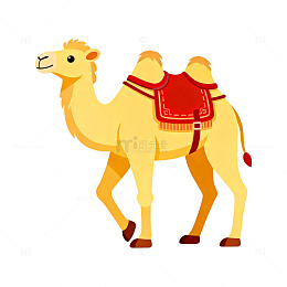 卡通骆驼插画设计素材