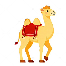 卡通骆驼插画素材