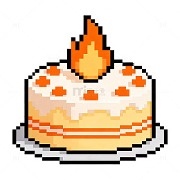 像素风蛋糕装饰图案