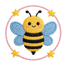 可爱蜜蜂编织图案