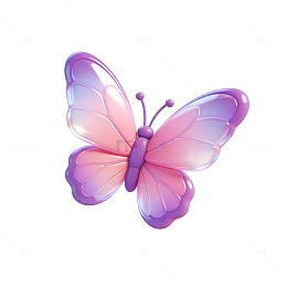 透明感蝴蝶插画设计