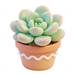 卡通多肉盆栽装饰品
