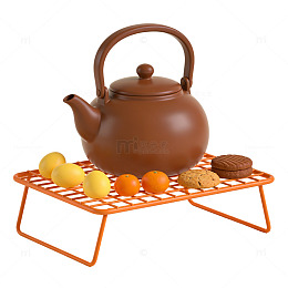 紫砂壶茶具摆放摄影图