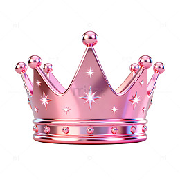 粉色皇冠闪亮装饰图案
