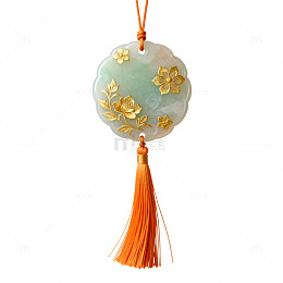 翡翠玉佩桂花挂饰