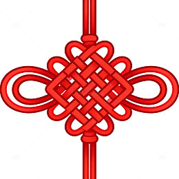 红色中国结图案设计元素