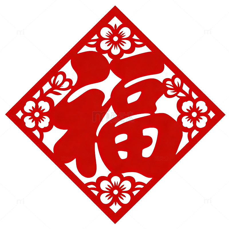 中国红福字剪纸艺术