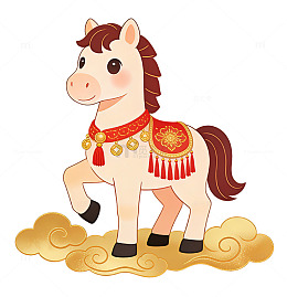 卡通马吉祥图案设计元素