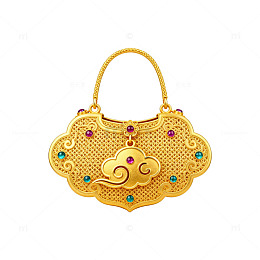 金色手提包华丽装饰素材