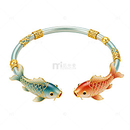 金鱼装饰手镯设计图样