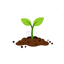 简约风幼苗生长图标设计素材