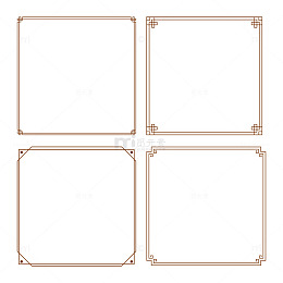 中国风简约复古边框装饰图案