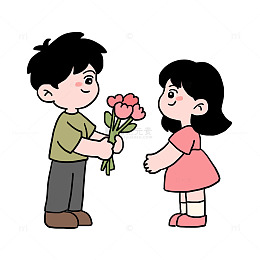 情人节送花表白免抠元素