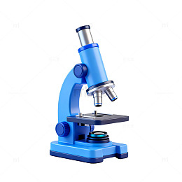 蓝色显微镜科学仪器3D模型