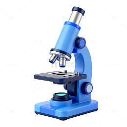 科技风显微镜插画