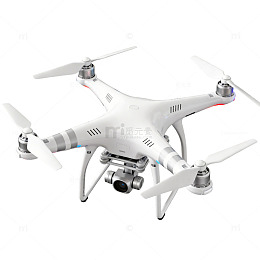 白色科技无人机渲染图