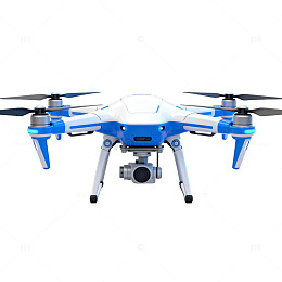 蓝白无人机科技感设计素材