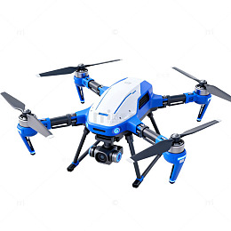 蓝白无人机科技产品展示图