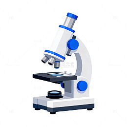 卡通显微镜插画素材