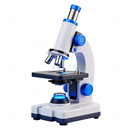 科技感显微镜矢量插画素材