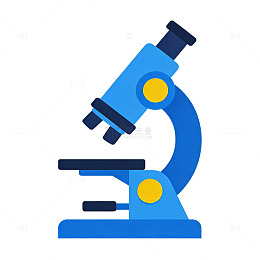 卡通显微镜插画设计素材
