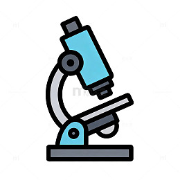 简约风格显微镜插画素材