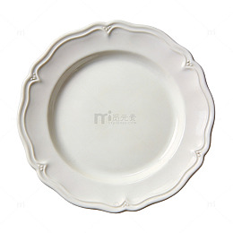 复古风格白色餐盘设计素材