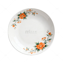 淡雅花卉餐盘设计