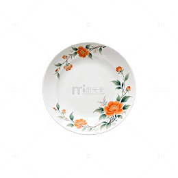 典雅花卉餐盘装饰图案设计素材