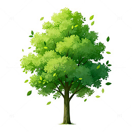 绿色树木插画设计元素