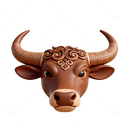 牛头巧克力艺术图案设计