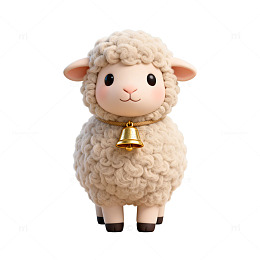 可爱小羊毛绒玩具