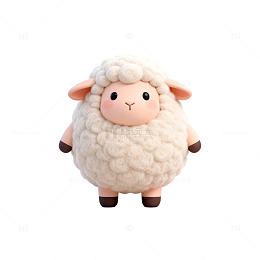 可爱卡通绵羊摆件装饰